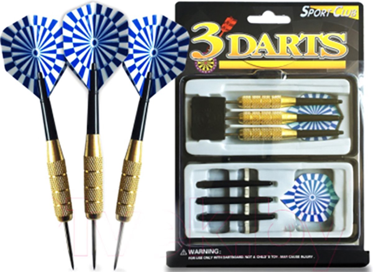 3x Dartpijl - 3 stuks staal dartpijlen incl. darts shafts en opbergdoos- 16CM - darten - darts