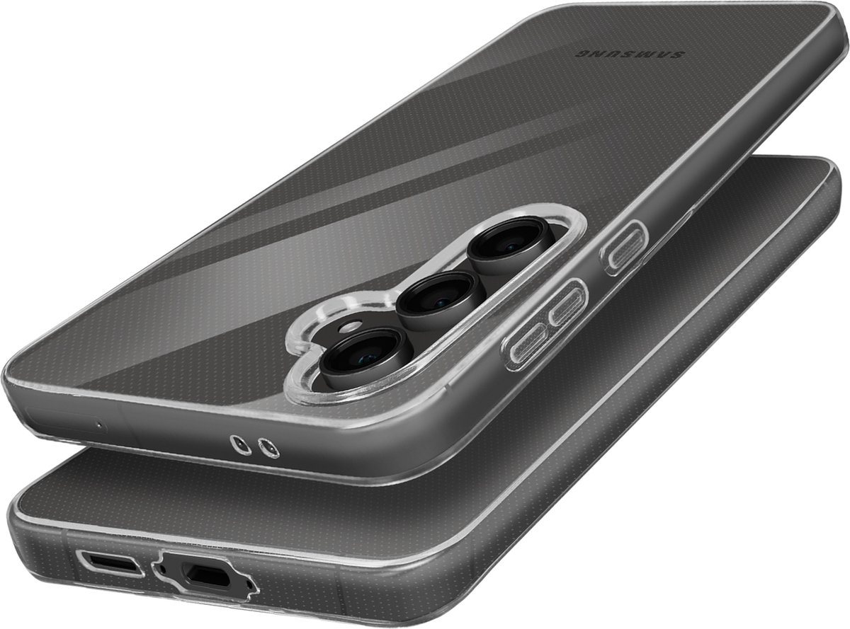 Mayaxess, Zacht Siliconegeval Geschikt voor Samsung Galaxy-Melkweg S24 FE, Transparant