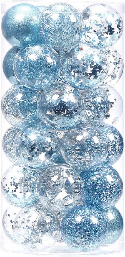 Vulbare kerstbal 12 cm transparant | It's all about Christmas