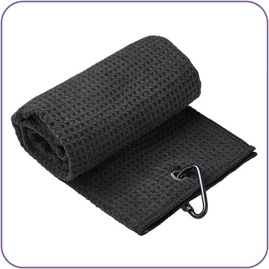Golf Handdoek - Golfballen Handdoek - Golf Accessoires + 3in1 Borstel van Generic Brands — afbeelding 3