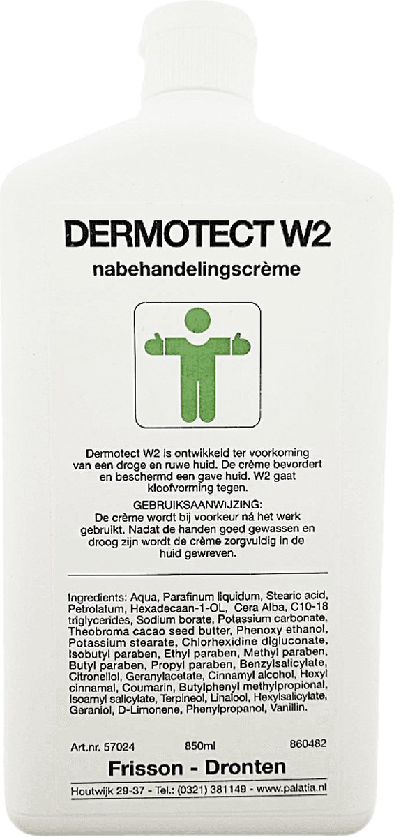 Dermotect W2 850ml – professionele handcrème voor droge huid en kloofjes – intensieve verzorging en hydratatie
