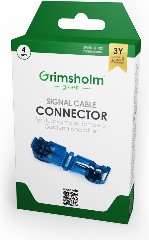 Kabelconnector voor robotmaaier 4 stuks – verbind perimeterdraad 0,5-1,5 mm Grimshom Green