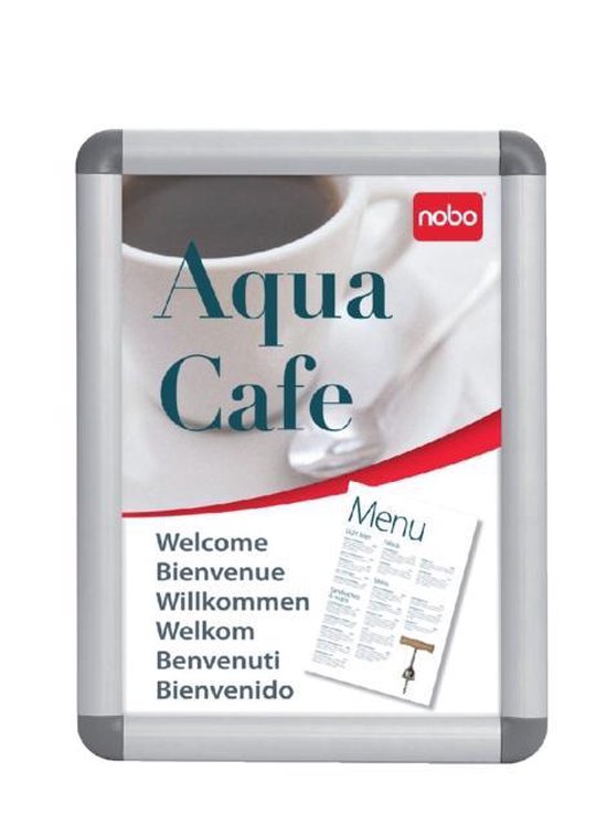 Nobo Aluminium A3 Kliklijst voor Documenten en Posters - Inclusief Muurbevestigingsmateriaal - Nobo
