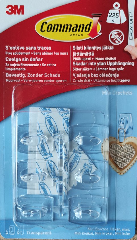 Command Bad Haken, Mittel, 3 Kg Haltkraft – 3er Oder 4er Pack, Rückstandsfrei Befestigen