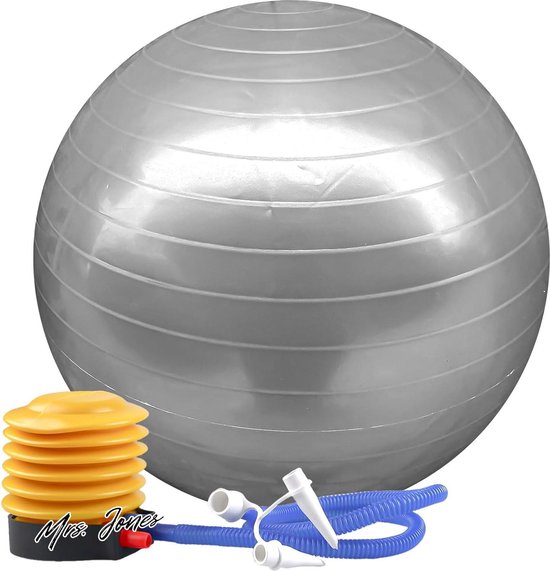 Ballon De Gym 65 Cm - Fitness, Yoga, Pilates - Avec Pompe - En PVC Résistant