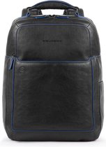 Piquadro Blue Square S Matte Fast Check Computer 15.6 Backpack Black