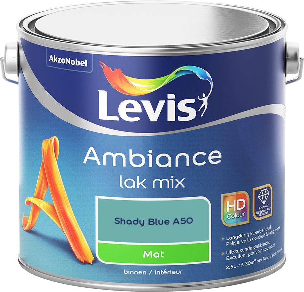 Levis - Ambiance Lak Mat Mix - Shady Blue A50 - Mengverf - 2,5 L