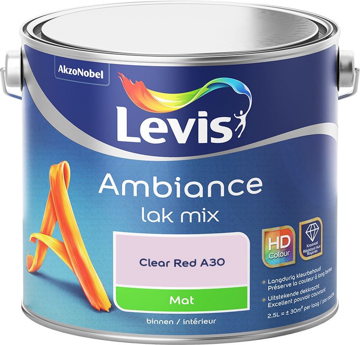 Levis - Ambiance Lak Mat Mix - Clear Red A30 - Mengverf - 2,5 L