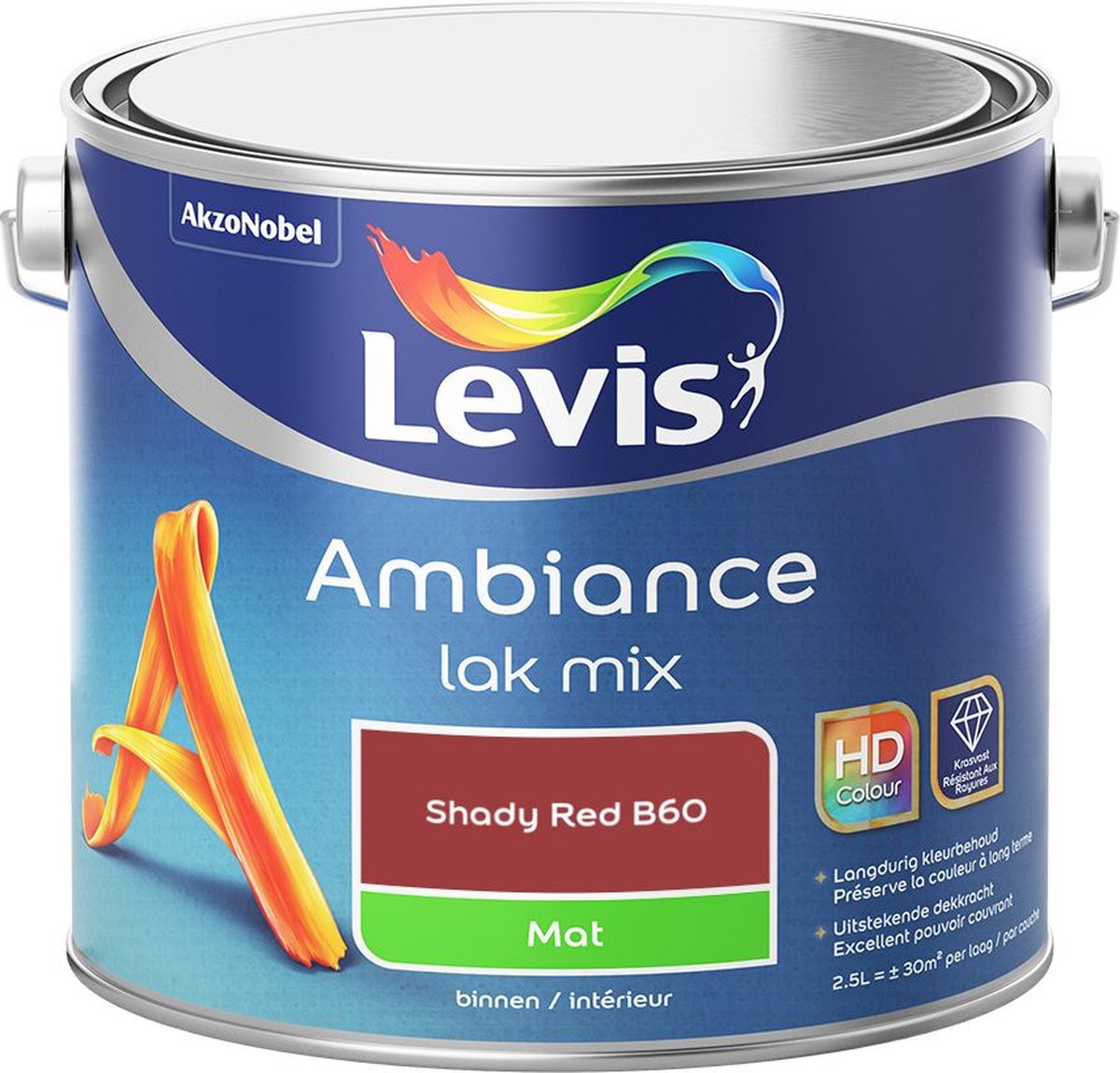 Levis - Ambiance Lak Mat Mix - Shady Red B60 - 2,5 L