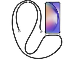 Telefoonhoesje Geschikt voor Samsung Galaxy A54 5G met Koord en Stootrand - TPU Backcover Shockproof met Lanyard - Smartphonica geschikt voor Samsung Galaxy A54 5G
