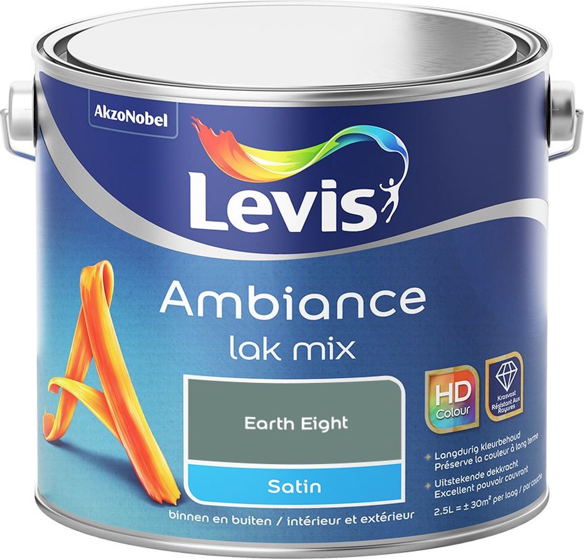 Levis - Ambiance Lak Satin Mix - Earth Eight - Mengverf - 2,5 L
