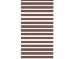 vidaXL - Zebra - rolgordijn - 120x200 - cm - stofbreedte - 115,9cm - polyester - bruin