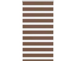 vidaXL - Zebra - rolgordijn - 75x150 - cm - stofbreedte - 70,9 - cm - polyester - bruin