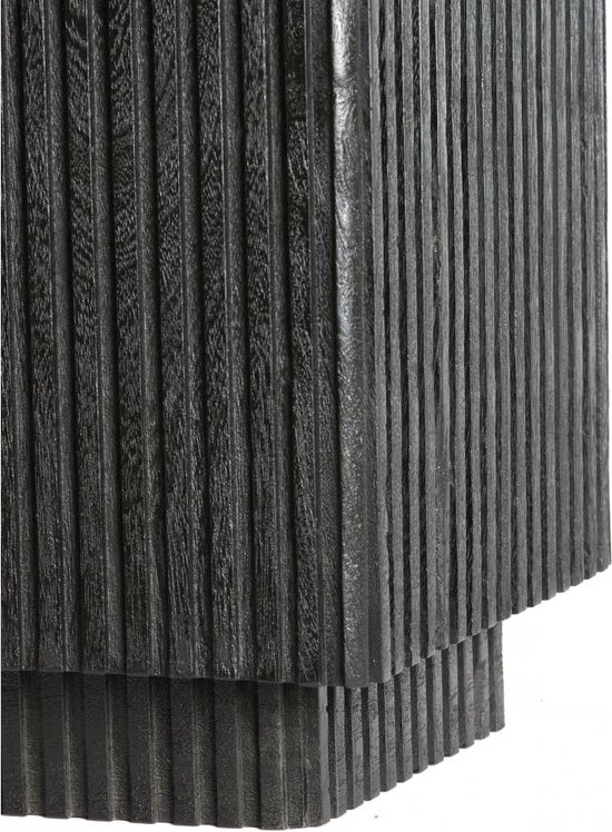 Bloemenzuil Teca set van 3 vierkant buisframe - Houten Meubel Outlet