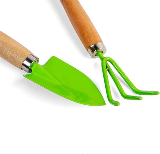 Kinder tuinset met kinder handschoenen - Riem en gereedschap set met schep en hark kinder tuinset van Impacto® — afbeelding 4