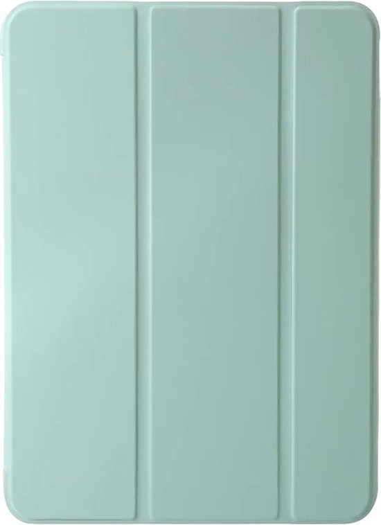 Hoozey - Étui pour tablette adapté à Apple iPad Air (2024) - 11 pouces - Étui à trois volets en Siliconen avec fonction Auto/Réveil - Antichoc - Vert