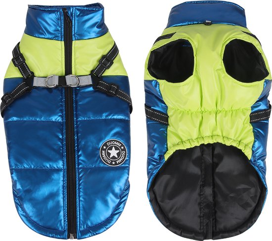 Hondenjas met pijpen, hondentrui met oorbescherming, hondenwinterjas met pijpen, hondenvest, warme sweater voor honden, sneeuwoverall (blauw, M Hondenjas met pijpen, hondentrui met oorbescherming, hondenwinterjas met pijpen, hondenvest, warme sweater voor honden, sneeuwoverall (blauw, M