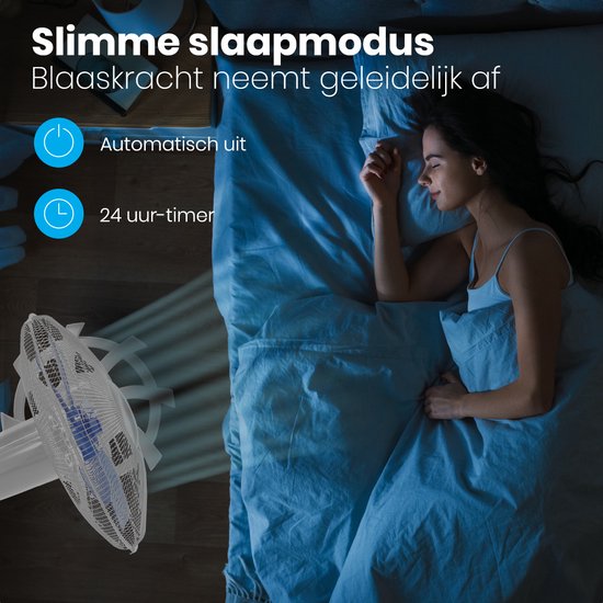Ventilator Brandson LEBENLANG Staande Ventilator Met Afstandsbediening – 3510 M³/u, 5 Modi, Timer, Oscillerend, Stil (56-60 DB) Torenventilator Brandson