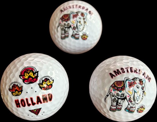 Golfpresentjes – UNIEKE Amsterdam Golfballen Amsterdam-Holland -golfballen- Amsterdam - Orginele golfballen – Golfcadeau - Golfballen – Golfprijs - Golfwinnaar - Golfbal -- Golfcadeau - golftoernooi - Cadeau golfer – golfgadget - Souvenir — afbeelding 4