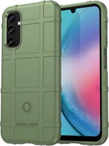 MobyDefend Hoesje - Geschikt voor Samsung Galaxy A25 - Rugged Shield TPU Backcover - Groen