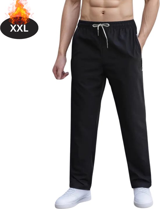 Nivard Trainingsbroek Heren - Sportbroek - Trainingsbroek Lang - Trainingspak - Sportkleding - Zwart - XXL