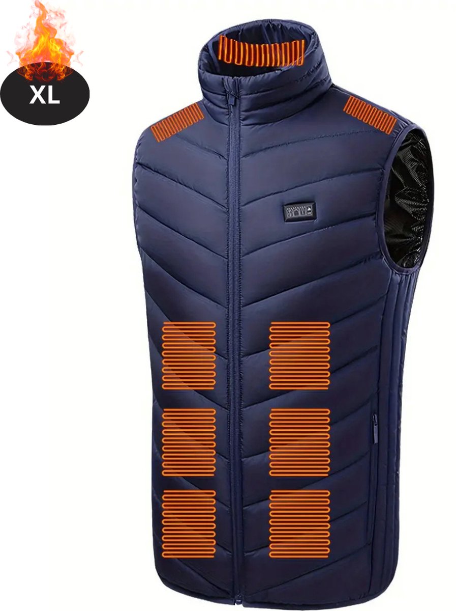 Nivard Verwarmde Bodywarmer Elektrische Bodywarmer Heated Vest Jas Kleding Oplaadbaar Heren Blauw