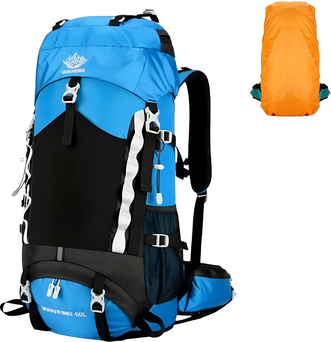 Avoir Avoir®-Backpack-Rugzak-Hiking-Outdoor-Waterdichte-Wandeltas-60L-Capaciteitsuitbreiding-Regenhoes-Mannen-Vrouwen-Backpacks-Duurzaam nylon-Blauw -72cm x 25cm x 34cm-Waterbestendig-Draagbaar-Bol.com