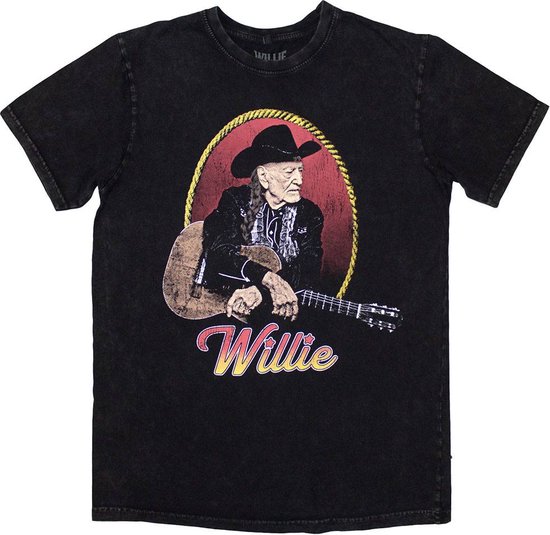 Willie Nelson - Lasso Portrait Heren T-shirt - M - Zwart