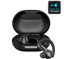 JLab Epic Sport ANC 3 Draadloze Oordopjes - Oortjes Draadloos – LDAC audio - Hybrid Active Noise Cancelling - 56 uur Speeltijd - IP66 Waterbestendig - Aanpasbare EQ3 instellingen - Bluetooth Multipoint - Hardlopen - Zwart