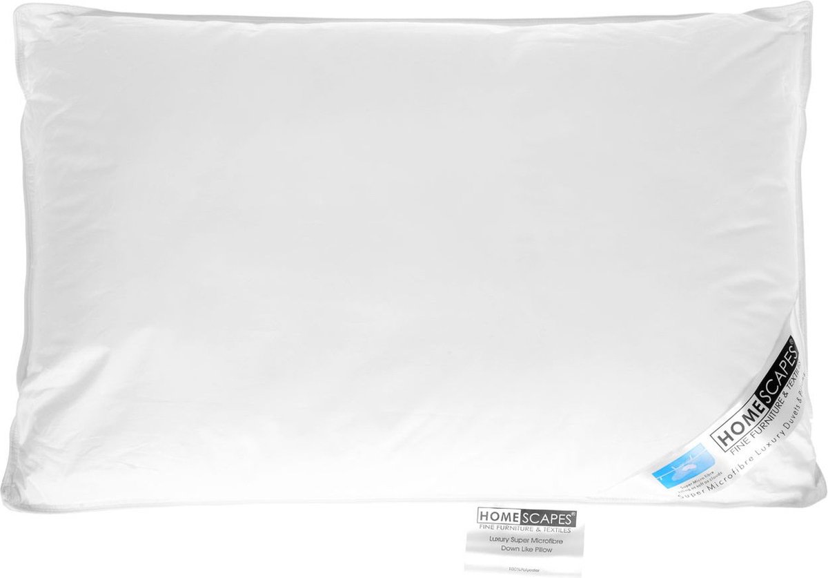 Homescapes Peuter- & Kinderkussen 40x60 cm – Super Microvezel – Hypoallergeen – OEKO-TEX® Wit