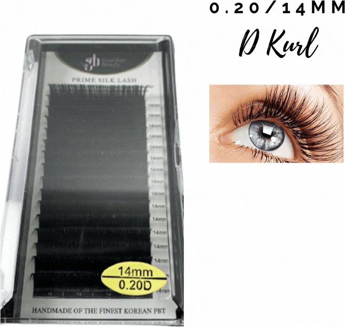 Guardian Beauty Wimpers Extensions - Prime Silk Lashes - 15mm - 0.20 D Krul