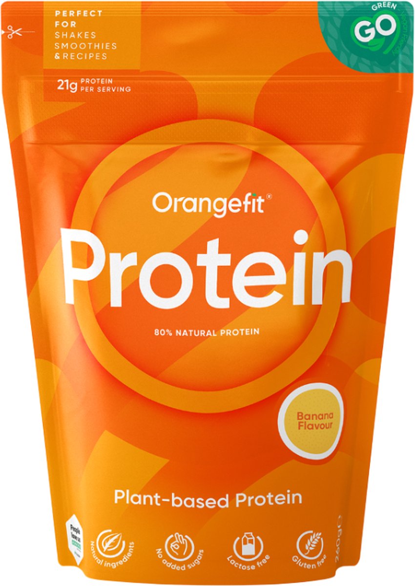Goedkoopste Orangefit® | Vegan Protein Shake | Banaan 260g | 1 x 260 gram