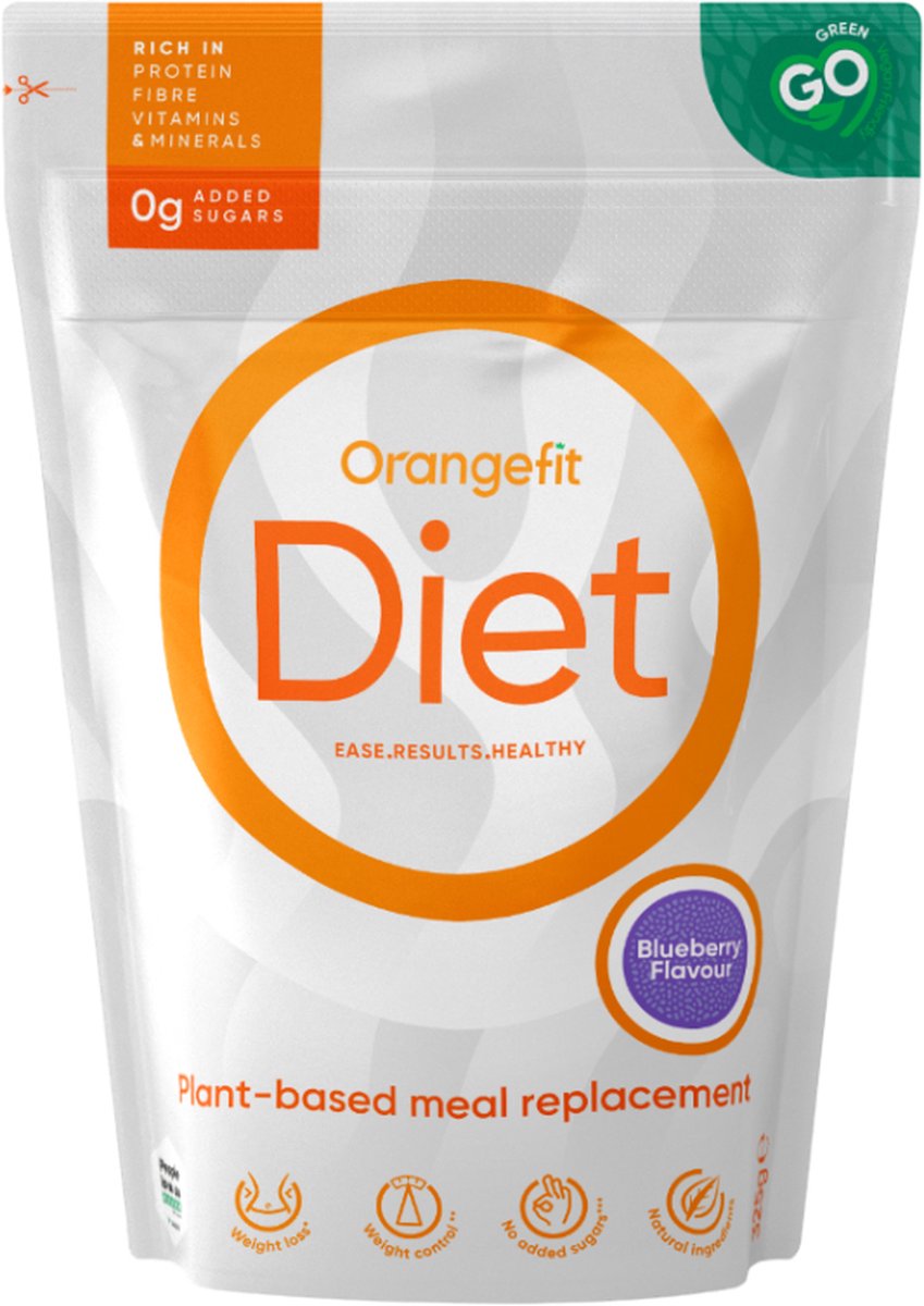 Goedkoopste Orangefit | Vegan Dieet Maaltijd | Bosbessen 325g | 1 x 325 gram