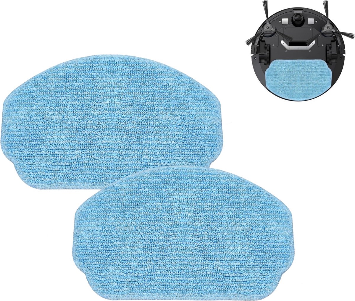 Goedkoopste 2 stuks - vervangende mop dweildoeken - microvezelmop dweildoeken - compatibel met MAMNV BR150/BR151, ZCWA BR150/BR151 - blauw