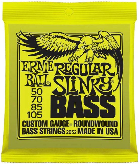 Ernie Ball 2832 bassnaren – roundwound regular slinky – 050-105
