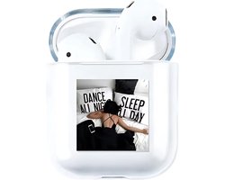 Shieldcase Sleepy Girl Case - beschermhoes geschikt voor Airpods Case - doorzichtig hoesje met print - transparant