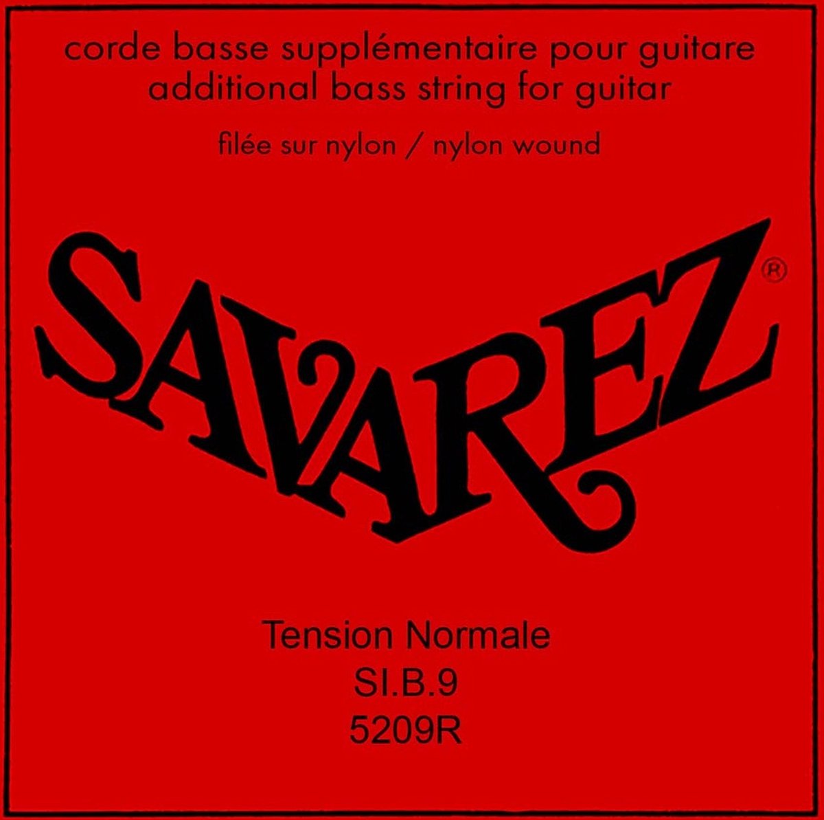 Savarez 5209-R B-9 snaar, rectified nylon, additional snaar for classic guitars