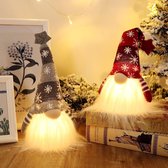 FLOOQ Gnome Set 4 pièces avec Siècle des Lumières - Images et figurines de Noël - Nain de Noël - Décoration de Noël pour l'intérieur - Décorations pour sapins de Noël - Gnomes