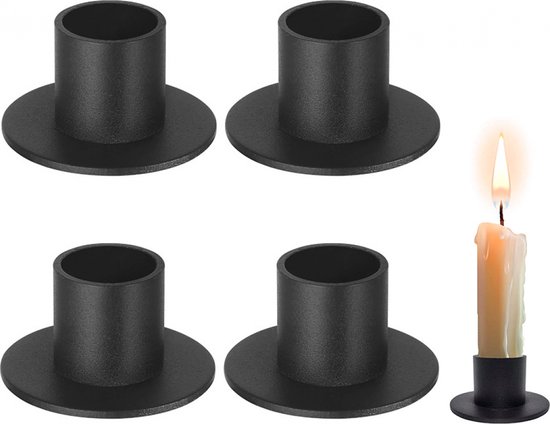 Bougeoir - Bougeoir - 4 pièces - Bougeoirs en fer - pour décoration de fête, mariage, Saint-Valentin - Métal - Étagère à Bougies - bougeoir - Créatif - Décoration de Noël