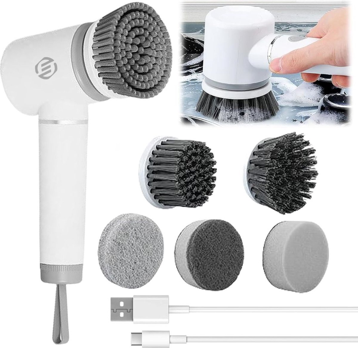 Goedkoopste Equivera Elektrische Spinschrobber- Spinning Schrobber - Elektrische Spin Schrobber - Draaiende Schrobber - Elektrische Schrobber - Schrobmachine - Poetsmachine - Schrobber - Elektrische Schrobborstel - Scrubber - Boenmachine - Spinscrubber - Elektri