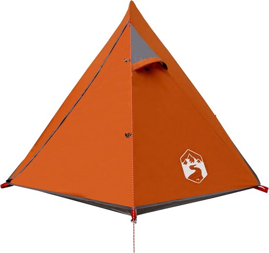 vidaXL Koepeltent - 2 Persoons - Waterdicht - Grijs/Oranje van Vidaxl — afbeelding 5