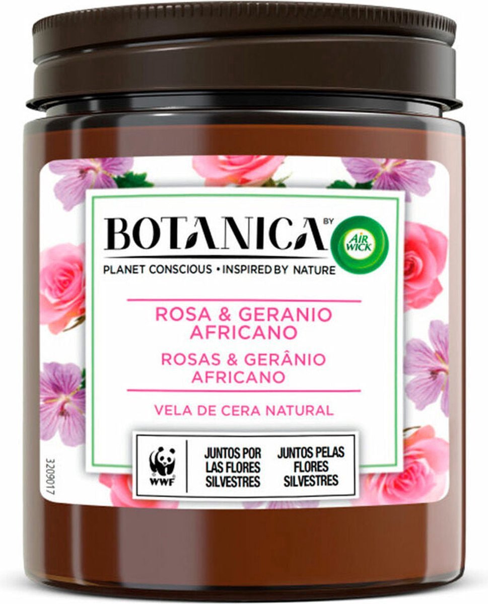 Geurkaars Air Wick Botanica Geranium Rozen 205 g
