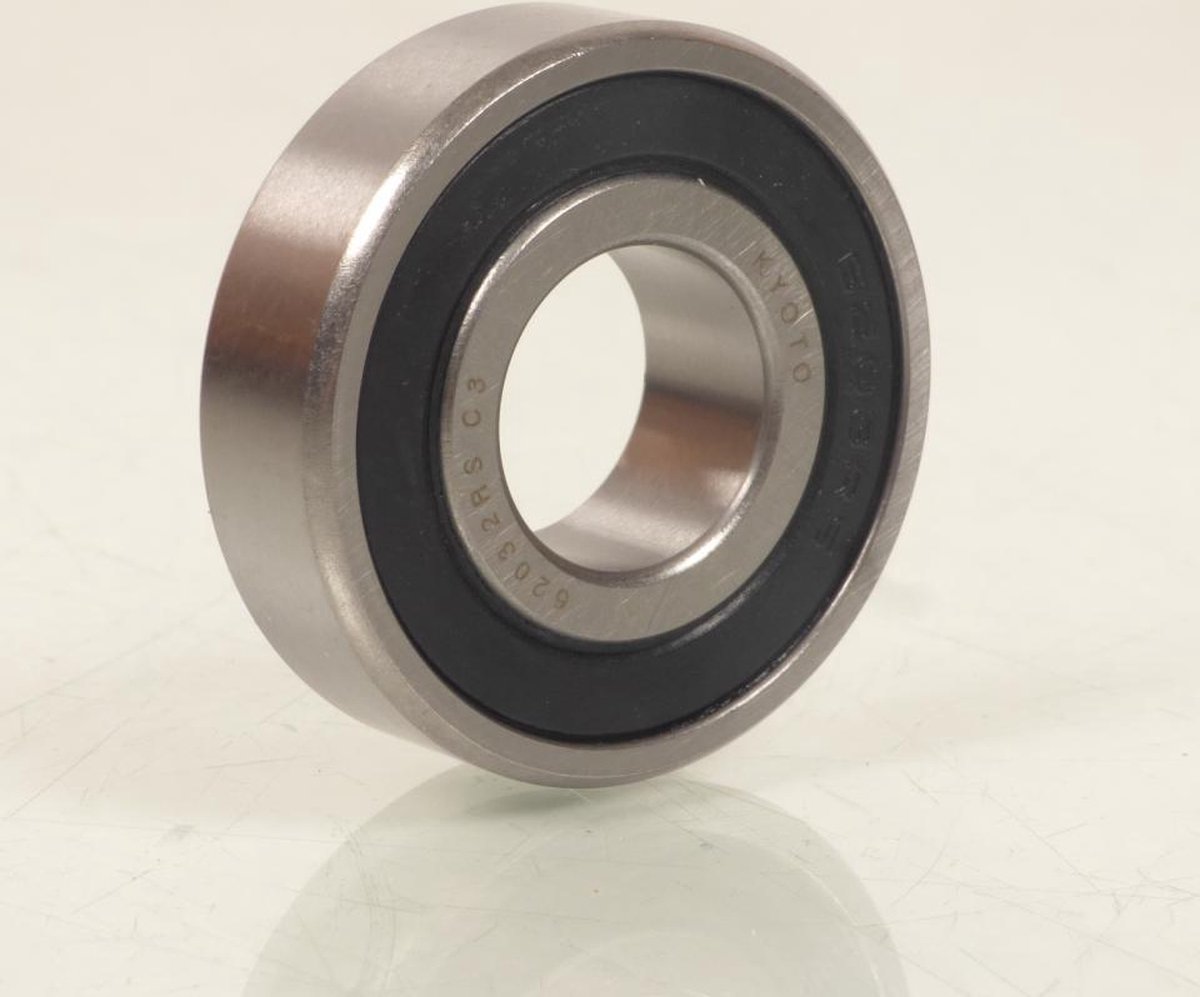 Kyoto-wiellager voor Aprilia 650 Pegaso motorfiets, bouwjaar 1997 t/m 2004, 6203 / 17x40x12 / voor/achter, zilver/achter, nieuw
