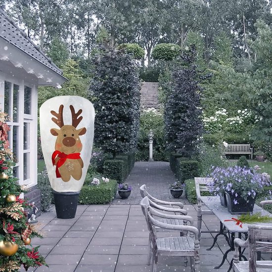 Set van 3, 70 g/m², decoratieve winterkap, 90 x 110 cm, winterbescherming voor potplanten, vorstbescherming, planten, winter, jutezak, plantenafdekking, plantenkappen voor olijfboom, palmen