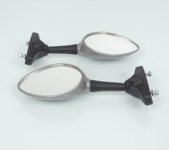 Lot De 2 Rétroviseurs Moto CNC E-Mark Homologués - Rotatifs 360° Pour Moto Scooter ATV Ebike