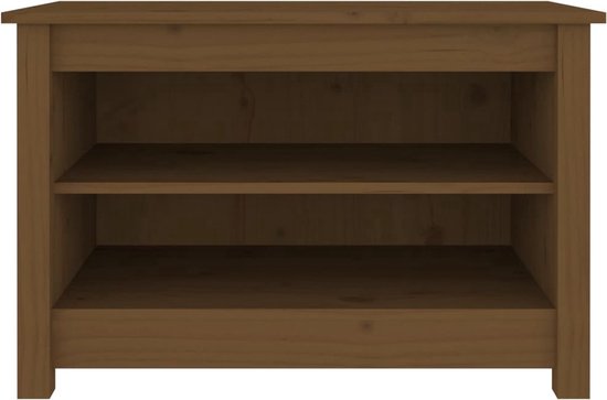 vidaXL Meuble à chaussures en pin massif marron miel Banc à chaussures - Meuble à chaussures - Bois de Grenoble - Meuble à chaussures en bois - Meubilair marron miel - Unité de rangement - Décoration intérieure