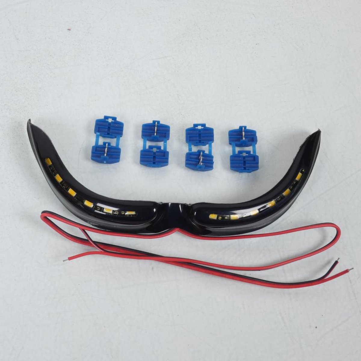 Masque phare Led Tuning noir MTKT L-MTKT1305 pour moto Derbi 50 Senda