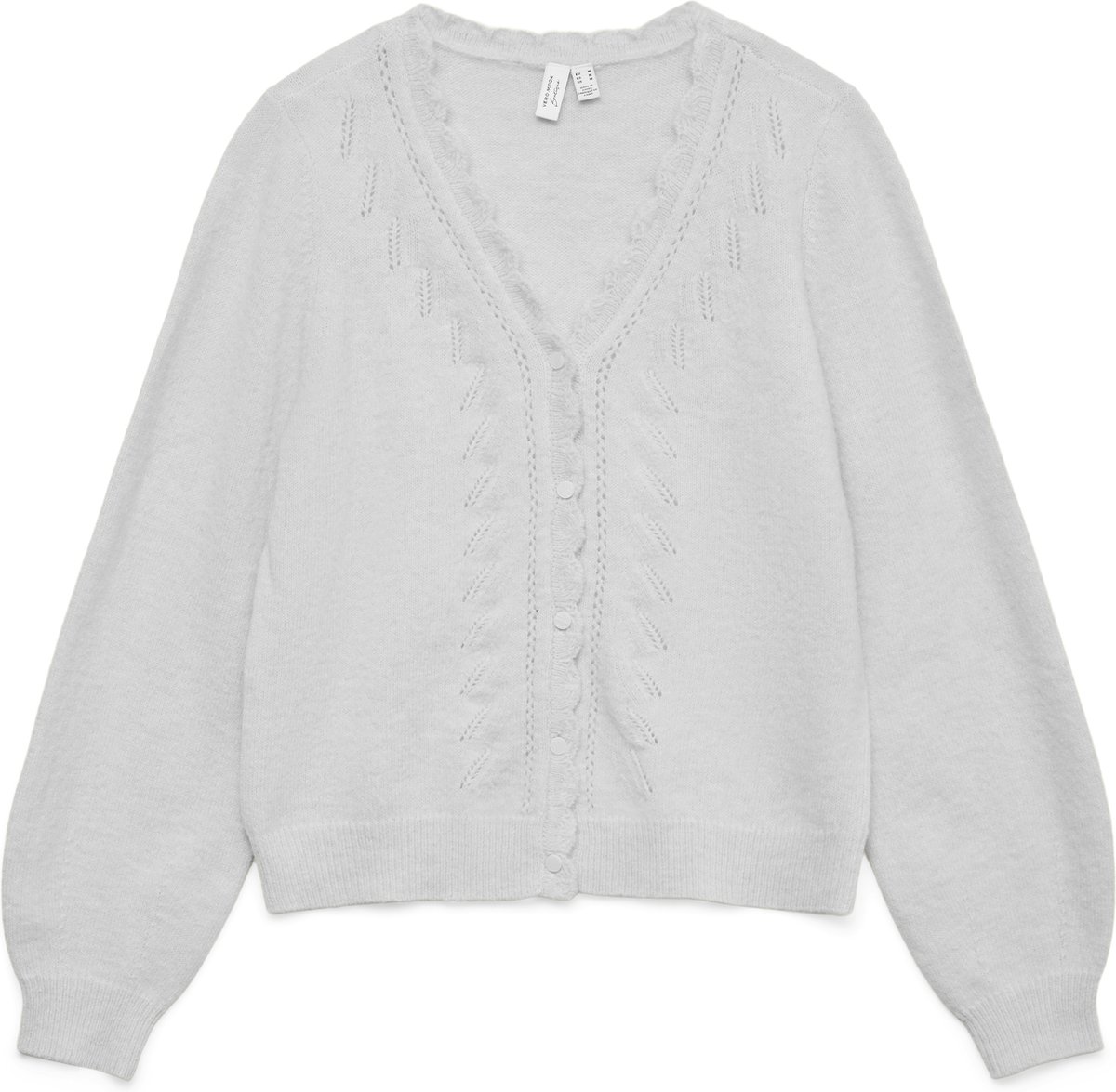 Vero Moda Vest Vmlya Ls V-neck Cardigan Btq 10335263 Light Grey Melange Dames Maat - XS