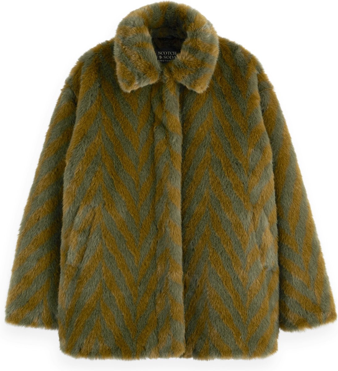 Scotch & Soda A-LINE FAUX FUR COAT Dames Jas - Maat M