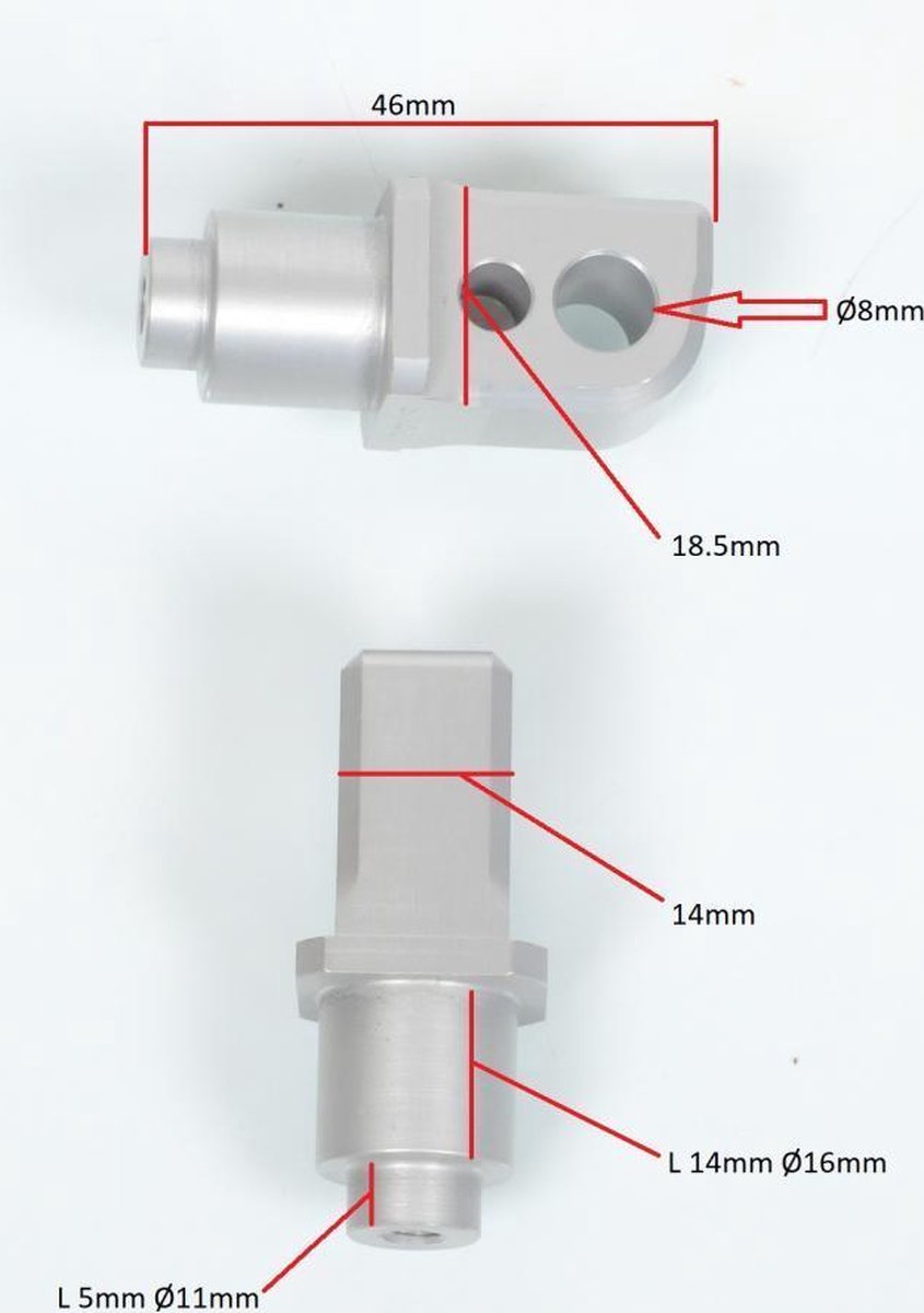 lsl voetsteunhoes voor suzuki 650 gladius 2009-2017 115-s14 / passagier nieuw